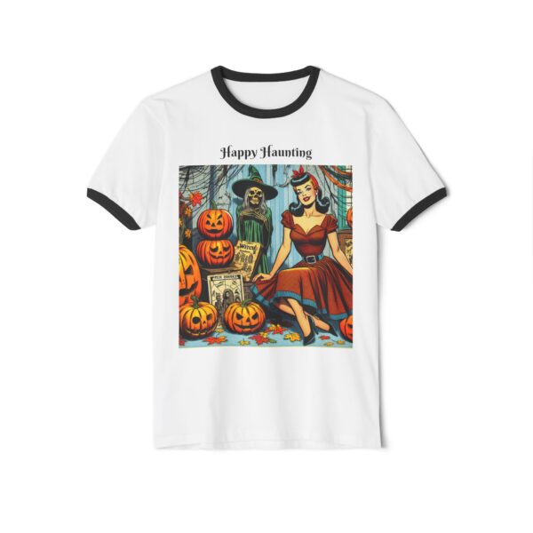 "Happy Haunting" Unisex Cotton Ringer T-Shirt